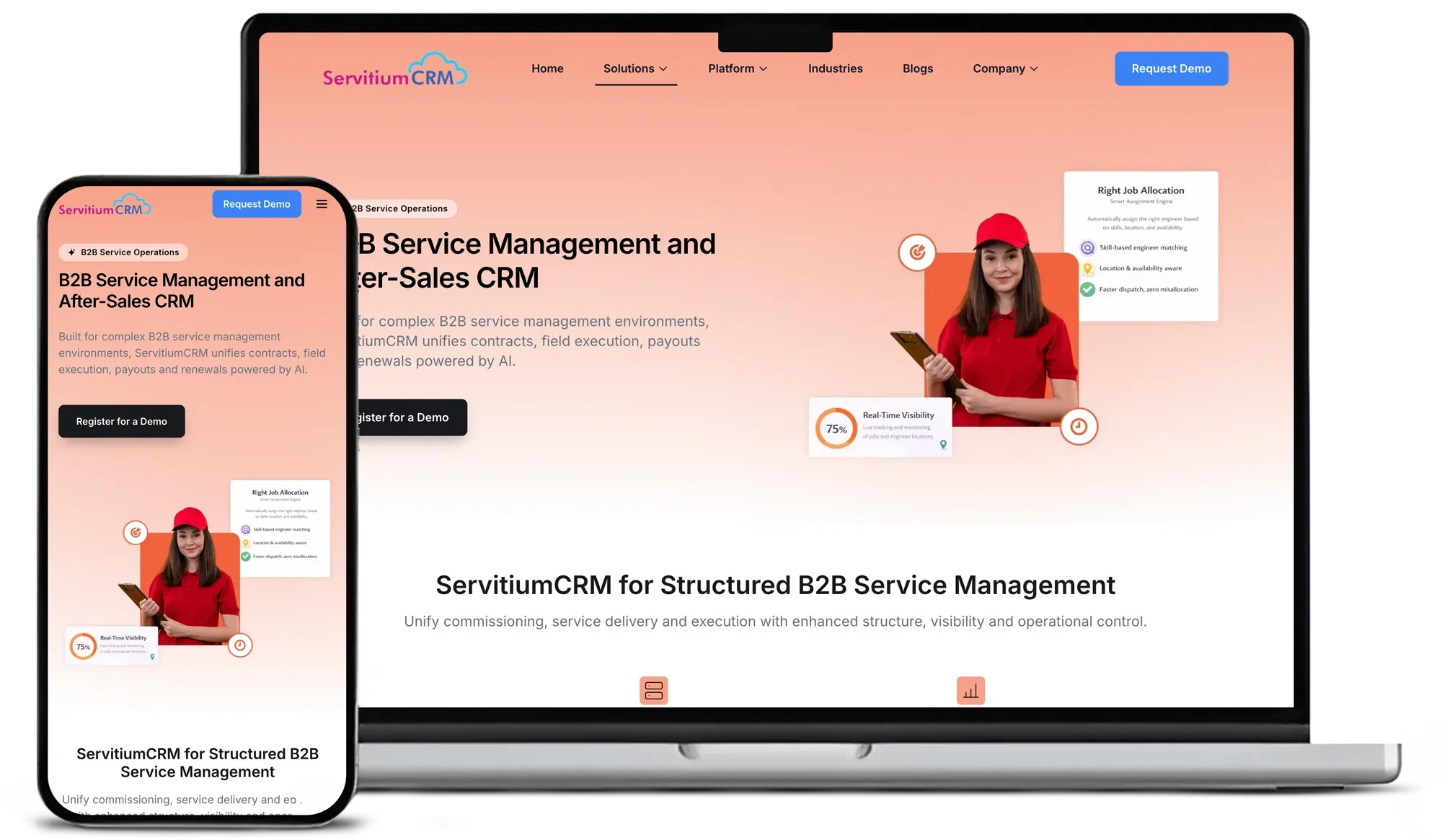 B2B Services mockup