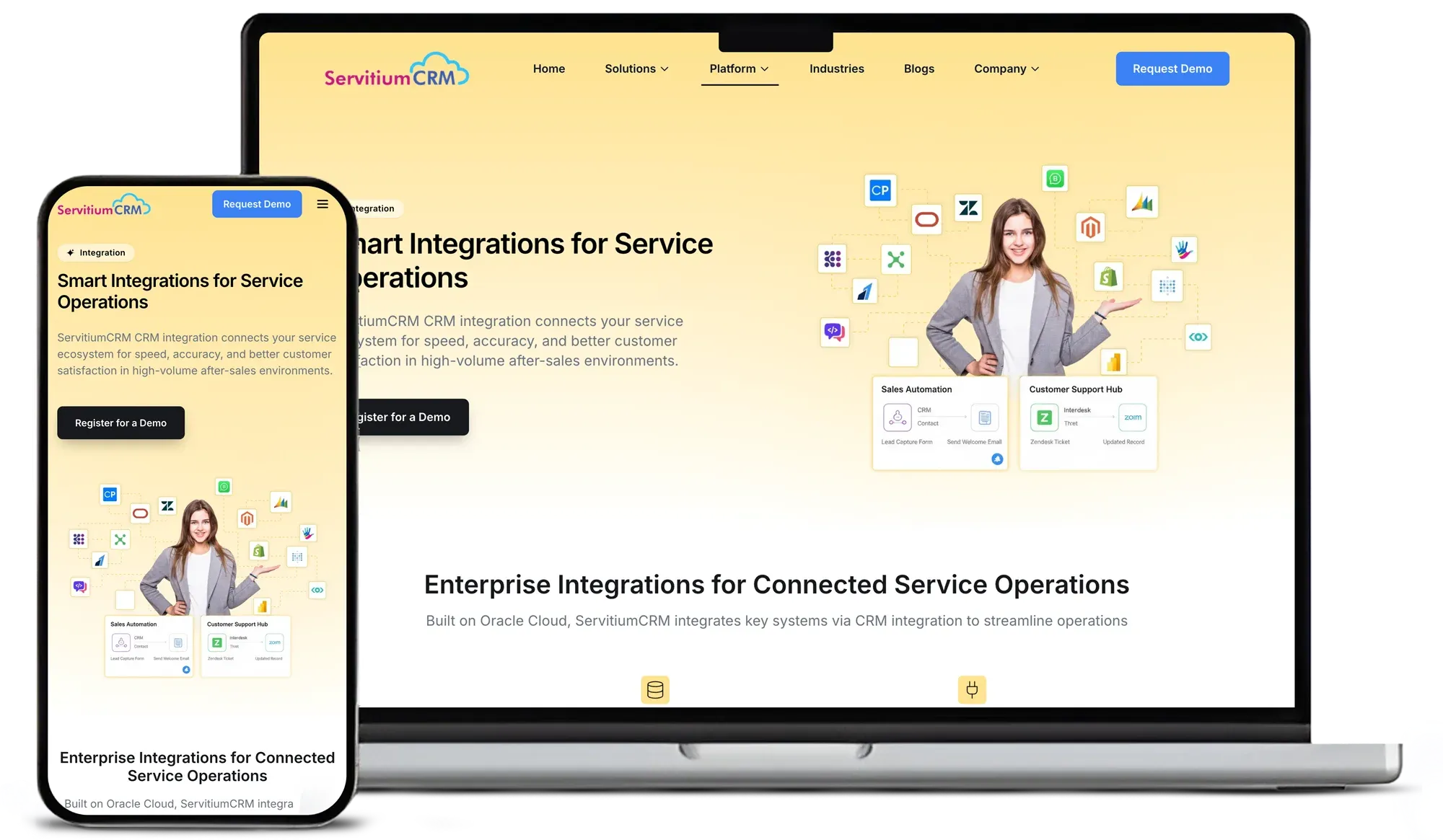 Integration mockup