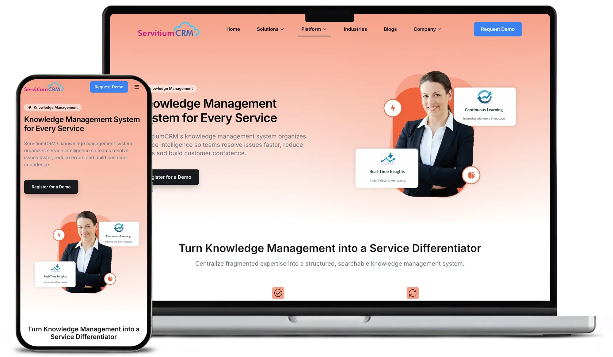 Knowledge-management mockup